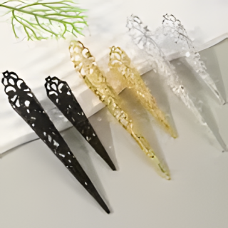 Capas de unha decorativas (preto) | Cosplay