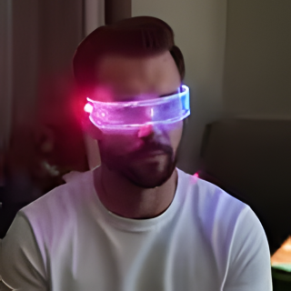 Óculos LED Cyberpunk Y2K para Festas e Cosplay