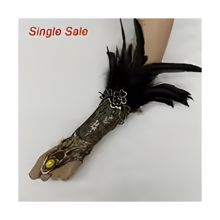 Luva Gótica Decorativa com Pena para Cosplay