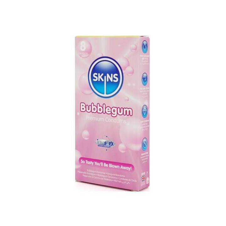 SKINS Bubblegum – Preservativos Premium Sabor Chiclete | BALIMA.PT