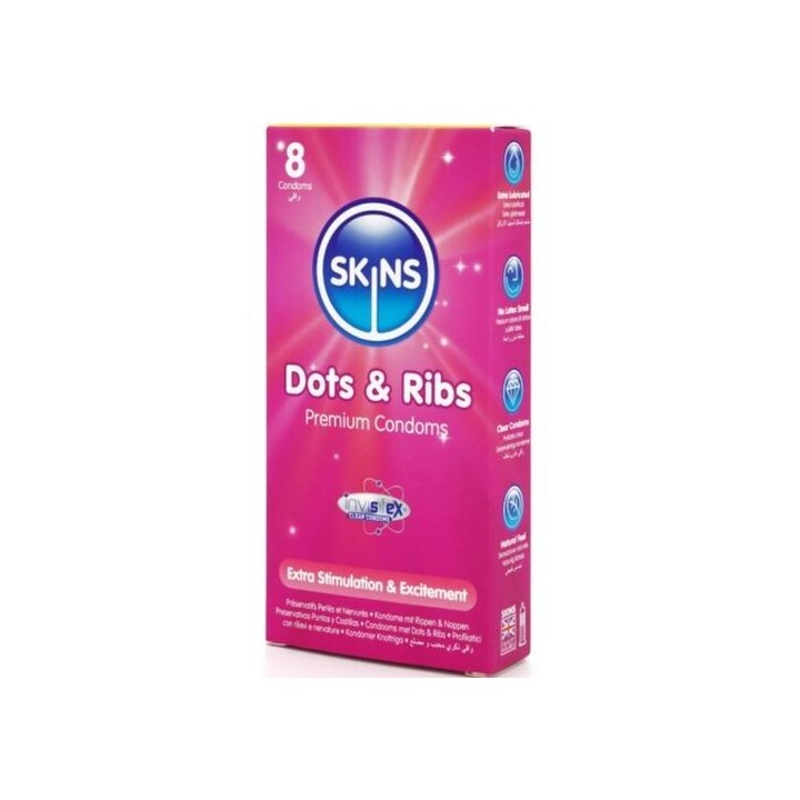 SKINS Dots & Ribs – Preservativos Premium Texturizados