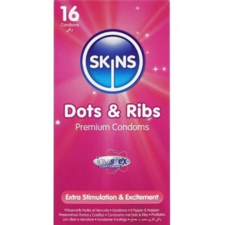 SKINS Dots & Ribs – Preservativos Premium Texturizados