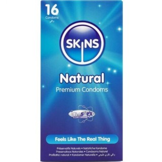 SKINS Natural – Preservativos Premium Naturais (Pack 16)