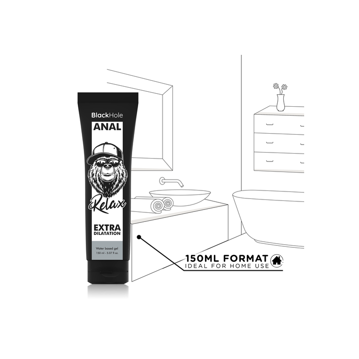 Gel Dilatador Anal Black Hole 150 ml - Conforto e Relaxamento