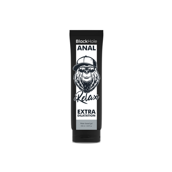 Gel Dilatador Anal Black Hole 250 ml à Base de Água para Relaxamento Intenso