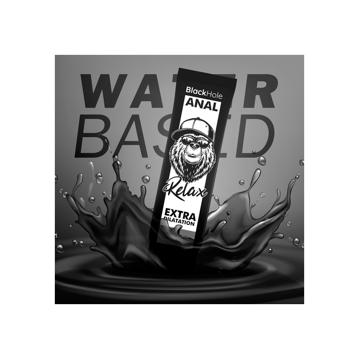 Gel Dilatador Anal Black Hole 250 ml à Base de Água para Relaxamento Intenso