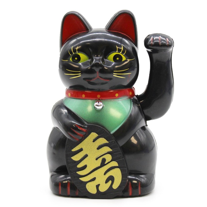 Gato da Sorte Preto - 15cm | Amuletos & Símbolos Animais