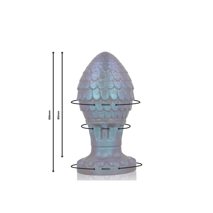 plug anal premium, silicone seguro, formato mitológico, peso 120 g
